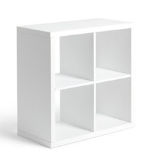 Habitat Squares Plus 4 Cube Storage Unit - White | Modern Organizer Home Office