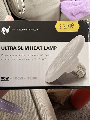 White python ceramic heat lamp - python,