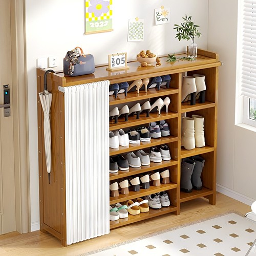 Tier bamboo shoe rack with - bamboo,