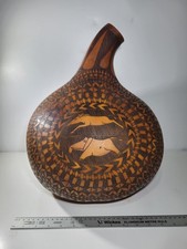 Large Vintage Etched Calabash