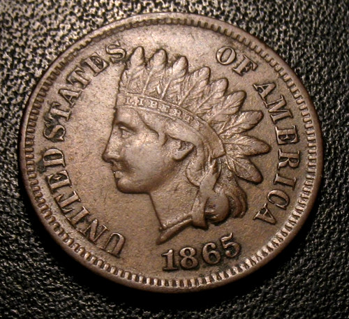 Old coins 1865 - old, indian