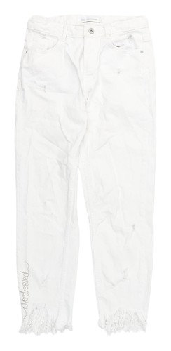 Zara women white distressed - white,