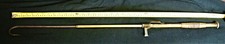 VINTAGE FLY FISHING GEAR, WATERED BRASS GAFF, 3 SECTION/ SALMON/ SEA TROUT.