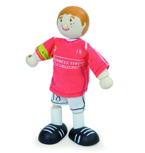 Red footballer no18 sport - red,