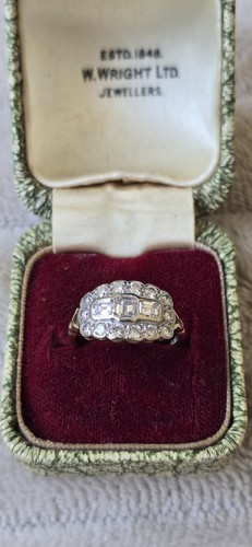 Antique diamond ring - diamond, platinum