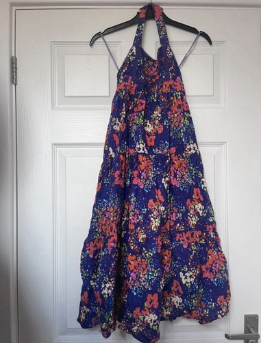 Purple dress with floral - purple,