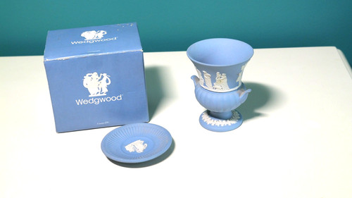 Wedgewood miniature vase and - miniature,
