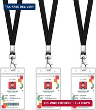 3 Pack Clear ID Badge Holder