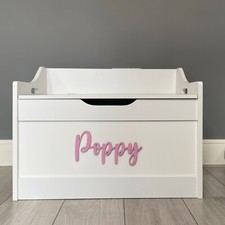 Personalised Toy Box Name - Any Name Colour Sign - Toy Box Not Included