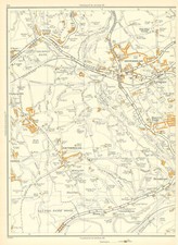 YORKS Brookfoot Elland Park Southowram Hove Edge Hipperholme Lydgate 1935 map