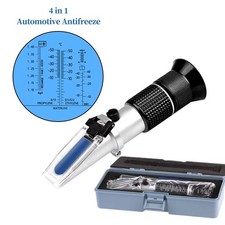 4-in-1 Antifreeze Refractometer for Battery Fluid, Coolant Tester AdBlue Engine