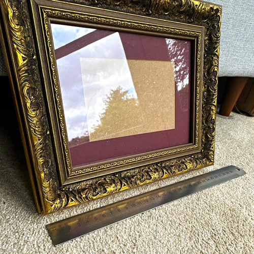 Ornate gold wood photo frame - ornate,
