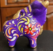 Purple Floral Painted Ceramic