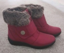 Cotton Traders Fur Trimmed Red