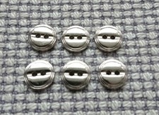 6 x Tiny Silver Pewter Tone