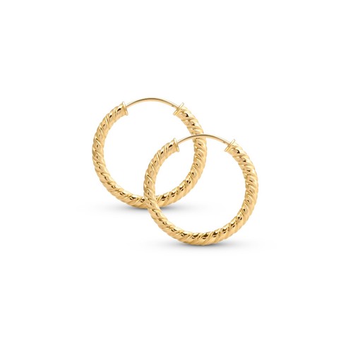 Amberta solid 9ct gold hoop - solid,