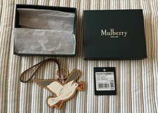 Mulberry Multi Colour Leather Keyring luggage tag New In Box