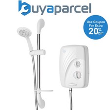 Triton T80SR 8.5kW Pumped Tank Fed Electric Shower Silent Running + Riser Rail