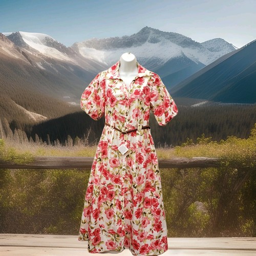 Zara cotton floral print - floral, midi