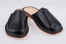 Mens leather slippers mules - leather,