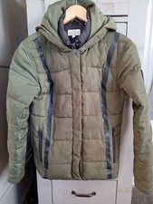 Ladies Jack Wills Khaki Hooded Padded Puffa Jacket with internal zip size 6