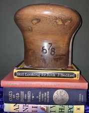 Vintage Wooden Hat Mold Puzzle Block Dark Academia Intentional Clutter Millinery