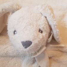 Little Miracles Bunny Rabbit Security Blanket Comforter Costco White Large 30”