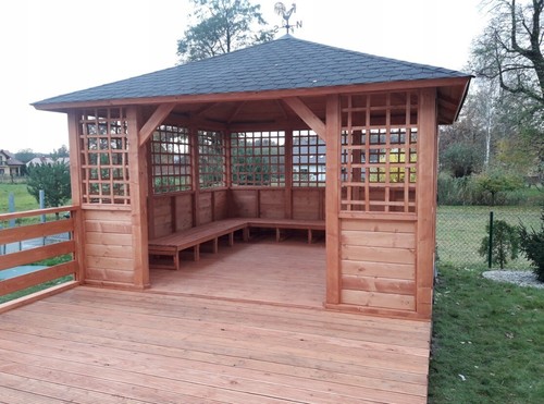 Wooden gazebo 4 - 4, m
