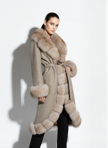 The issla long beige alpaca - long,