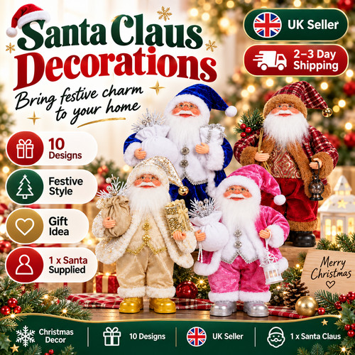 12in standing santa - 12in, claus