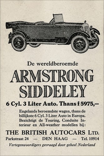Armstrong siddeley vintage car - armstrong,