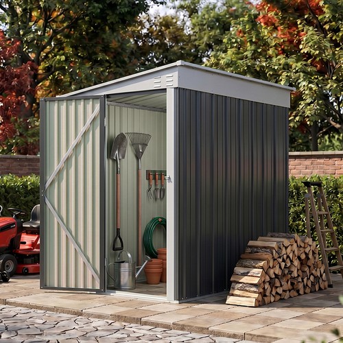 4ft 6ft lean garden shed - 4ft, to