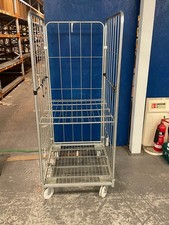 3 sided Heavy Duty  roll cage with wheels Warehouse Trolley Cage -Used