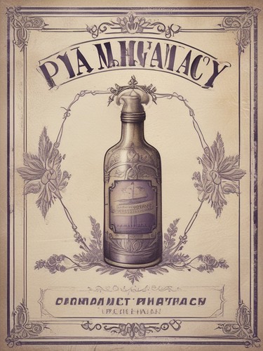 Vintage pharmacy sign french - pharmacy,