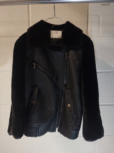 Zara girls black - faux, leather