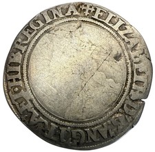 Tudor, Elizabeth I, Shilling, MM Cross Crosslet, Aylesbury Hoard  Lot 100