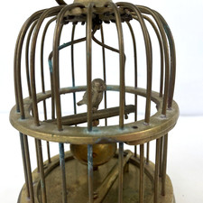 Brass bird cage - cage, perch