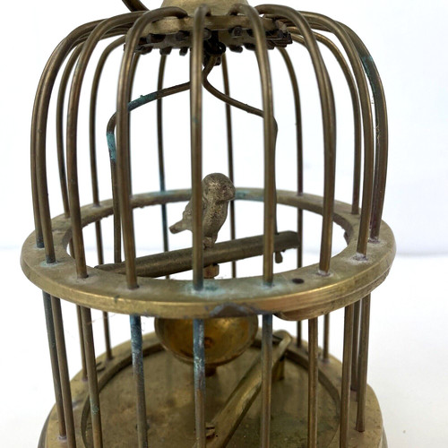 Brass bird cage perch - cage,