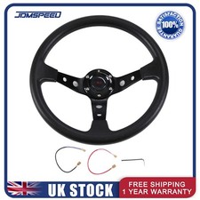 Black steering wheel 350mm - wheel,