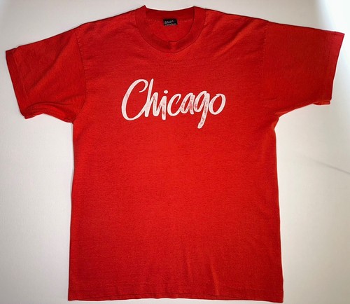 Vintage chicago shirt red - chicago,