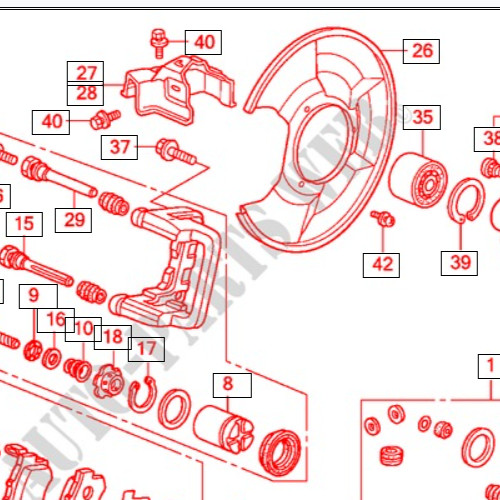 Honda s2000 rear brake - rear,