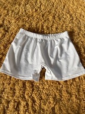 Girls Lycra White Shorts Age 7-8 Years