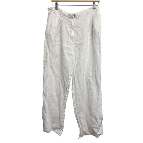 Zara home white linen wide - zara, leg