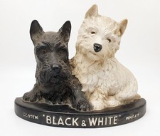 Original Vintage Black & White Scotch Whisky Dogs Pub Advertising Sign