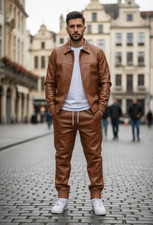 Men Brown Jogging Tracksuit