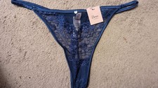 BOUX AVENUE NAVY  CORALIE THONG  SIZE UK 16  NEW   RRP  £16  BARGAIN