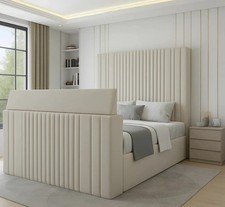 Plush velvet high headboard - velvet,