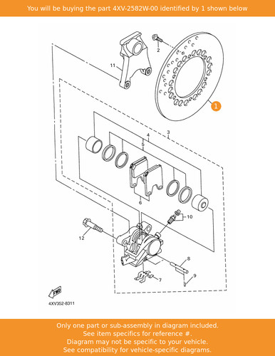 Yamaha disk rear - brake, 2