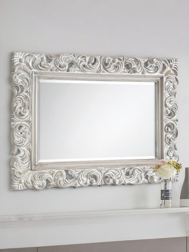 Baroque distressed wall mirror - distressed,