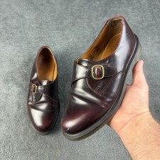 Dr Martens Lorne Monk Buckle Oxblood Polished Leather Shoes Size UK 5 EU 38